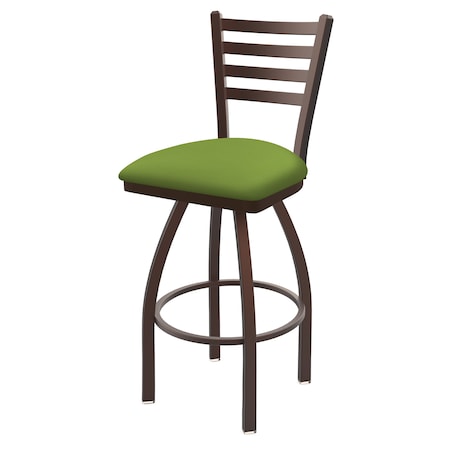 Holland Bar Stool Co 36" Swivel Bar Stool, Bronze Finish, Canter Kiwi Green Seat 41036BZ009